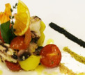 Маринованный осьминог с картофелем, черри помидорами и базиликом от Иньяцио Роза
