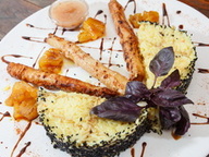 Филе куриное в хрустящей корочке с соусом Чили и рисом от Дмитрия Белаш