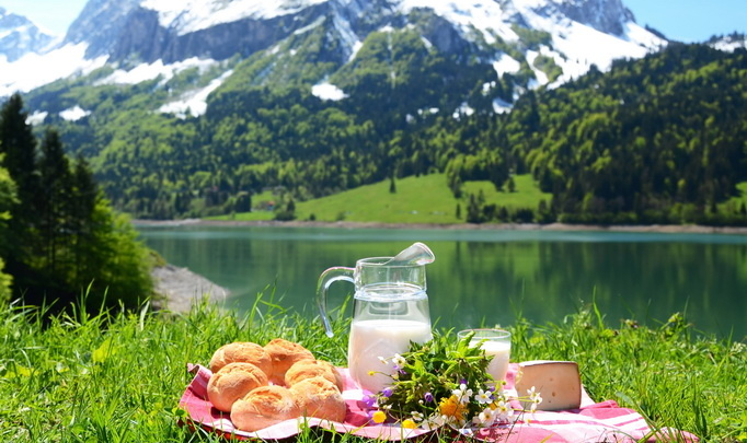 Французский пикник у подножия Альп