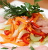 Овощной салат из сельдерея и моркови под розовым соусом