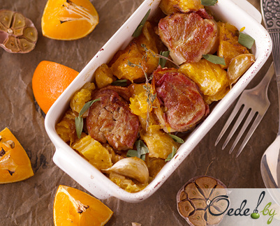 Свинина с апельсинами в духовке — рецепт с фото пошагово. Как запечь свинину с апельсинами?